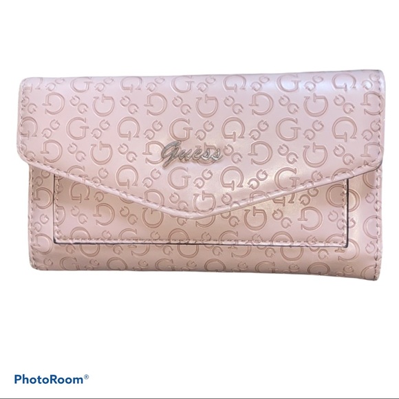 Guess Handbags - Guess Nude pink embossed logo wallet